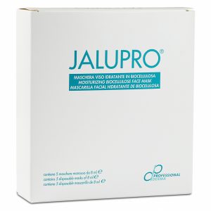 Jalupro moisturizing biocellulose face mask box, containing 5 disposable masks.