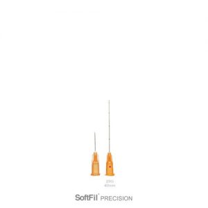 SoftFil Precision microcannulas: 25G 40mm needles.