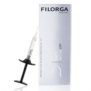 Filorga Art Filler Lips hyaluronic acid injection syringe and product box.