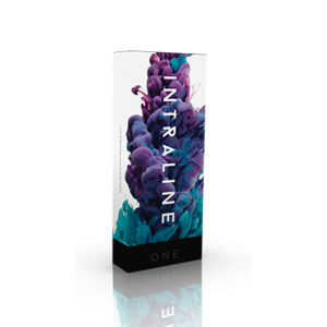 Intraline One product box featuring abstract purple and blue ink cloud design.